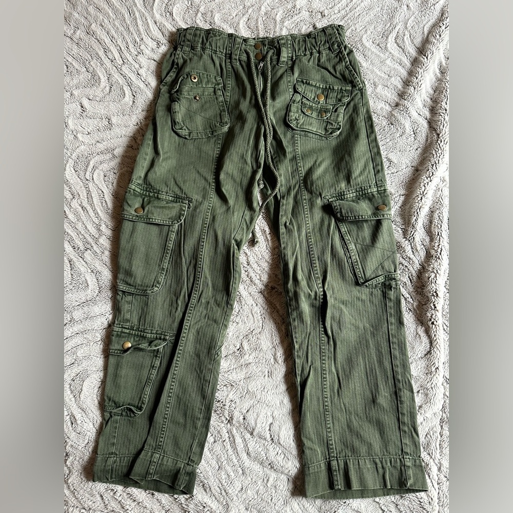 Free People Green Cargo Pants